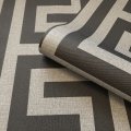 Belgravia Decor Giorgio Greek Key Gunmetal Silver Wallpaper Gb