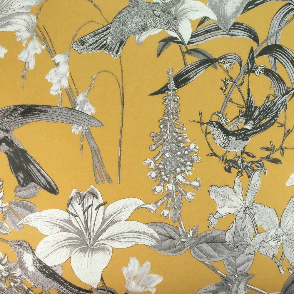 Mulberry Home 'Mulberry Thistle - Ochre' Wallpaper - Courthouse Interiors