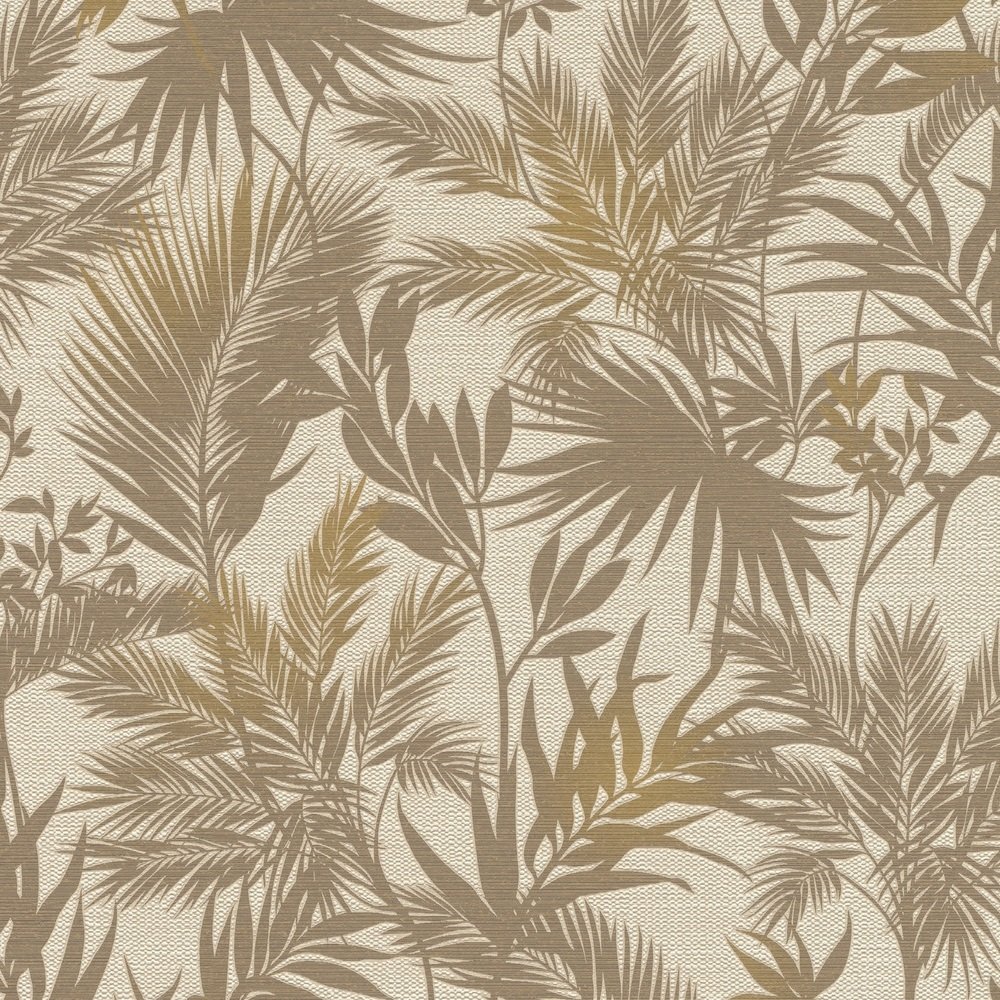 Rasch Shimmering Oasis Golden Brown Wallpaper 704136