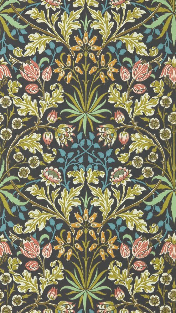 Morris & Co Hyacinth Enchanted Green Wallpaper