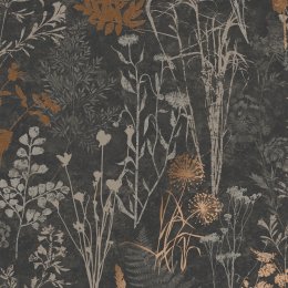 Superfresco Easy Organics Black & Copper Wallpaper