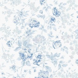 Rachel Ashwell Romantic Rose Blue Wallpaper