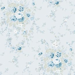 Rachel Ashwell Garden Floral Soft Blue Wallpaper