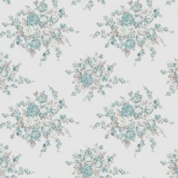 Rachel Ashwell Rose Blossom Teal Wallpaper