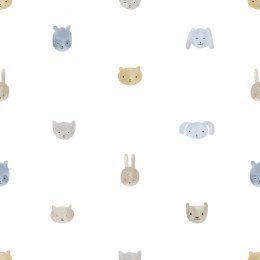 Galerie Happy Heads Blue Wallpaper