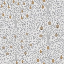 Galerie Apples & Pears White / Grey / Gold Wallpaper