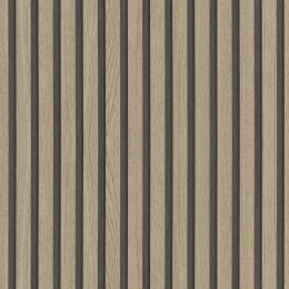 Galerie Eden Wood Stripe Brown/Black Wallpaper