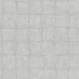 Grid-like pattern in mid-grey tones on Galerie Eden Tile wallpaper.