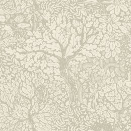 Galerie Olle Taupe / White Wallpaper