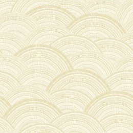 Encircle Yellow Wallpaper featuring a soft geometric arc pattern in golden yellow and white