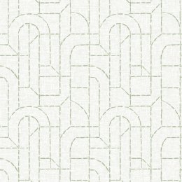 A Street Prints Integrity Sage and Grey Wallpaper with a geometric stitched design