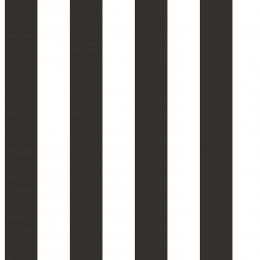 Galerie Awning Stripe Black Wallpaper