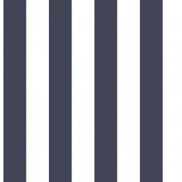 Galerie Awning Stripe Navy Wallpaper