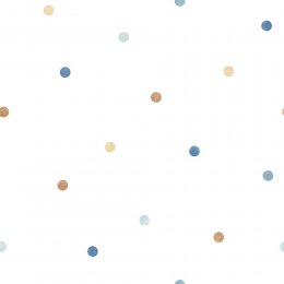 Galerie Dots Blue/Beige Wallpaper