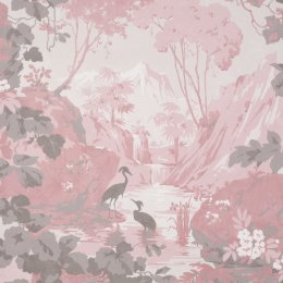 Serene Nature Scene Pink Wallpaper