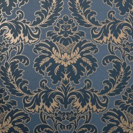 Crown Damask Blue Wallpaper