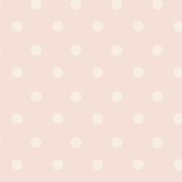 Button Spot Pink wallpaper with cream polka dots on a baby pink background