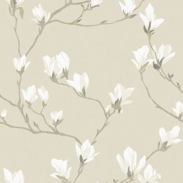 Laura Ashley Magnolia Grove Natural Wallpaper