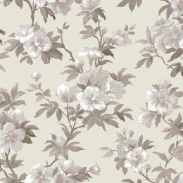 Laura Ashley Rosamund Natural Wallpaper with soft floral design