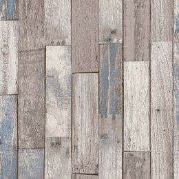 Next Distressed Wood Plank Neutral Blue Wallpaper 118309