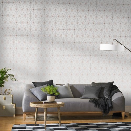 Graham & Brown Prism White / Rose Gold Wallpaper 104737