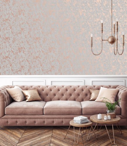 Superfresco Milan Plain Rose Gold Wallpaper 106401