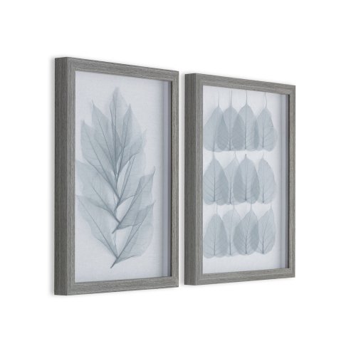 Delicate Leaves Duo Framed Print