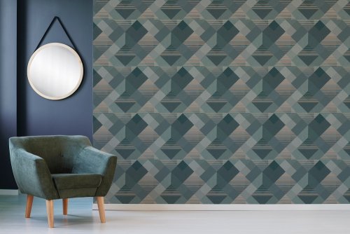 Superfresco Easy Kaleidoscope Emerald Wallpaper Room 2