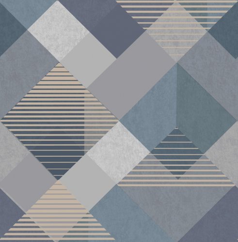 Superfresco Easy Kaleidoscope Denim Wallpaper