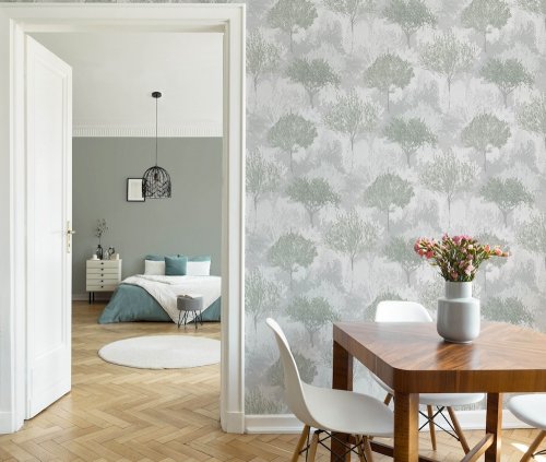 Superfresco Easy Birch Sage Wallpaper Room