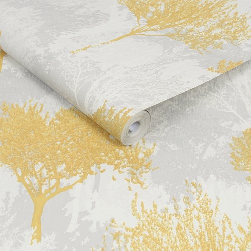 Superfresco Easy Birch Mustard Wallpaper Roll