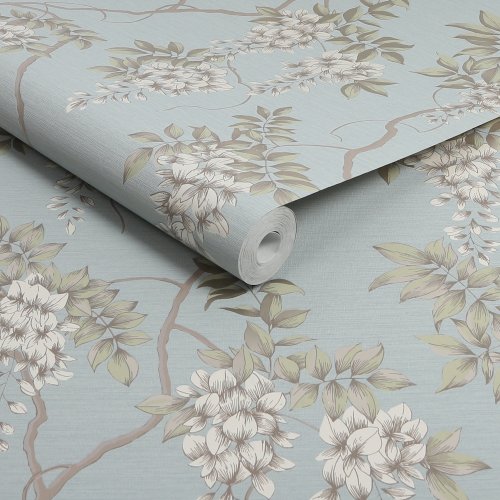 Superfresco Easy Wisteria Duck Egg Wallpaper Roll