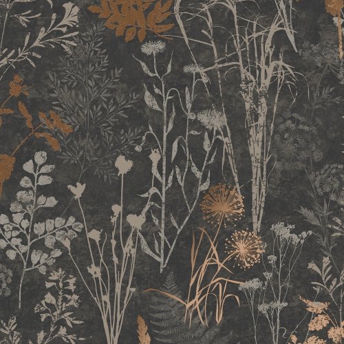 Superfresco Easy Organics Black & Copper Wallpaper