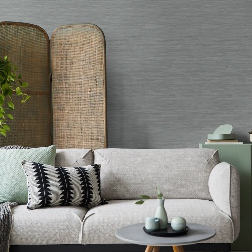 Superfresco Easy Serenity Plain Grey Wallpaper Room