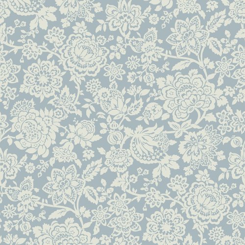 Laura Ashley Trailling Laurissa Pale Seaspray Blue Wallpaper