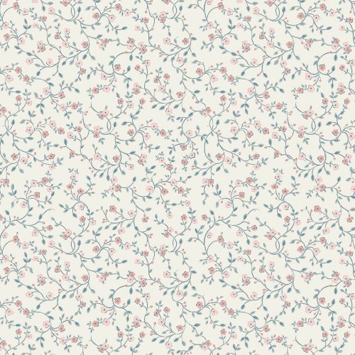 Laura Ashley Blencow Sprig Duck Egg Blue Wallpaper