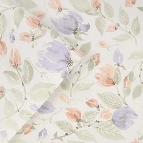 Laura Ashley Orisia Peony Pale Sage Green Wallpaper Roll