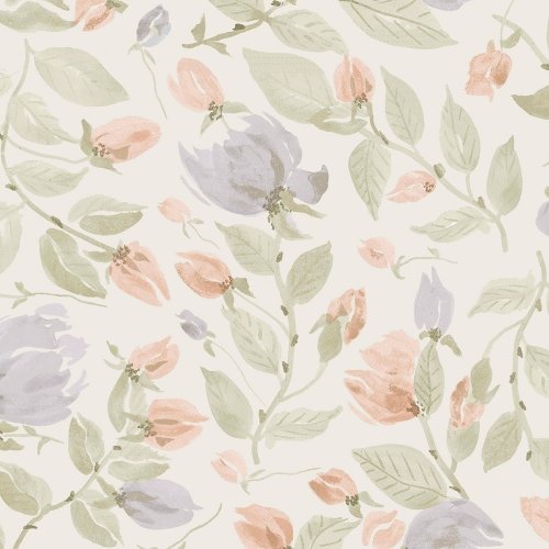 Laura Ashley Orisia Peony Pale Sage Green Wallpaper