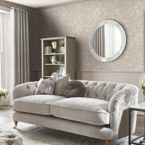 Laura Ashley Heledd Blooms Dove Grey Wallpaper Room