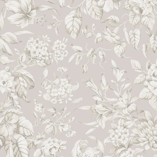 Laura Ashley Heledd Blooms Dove Grey Wallpaper