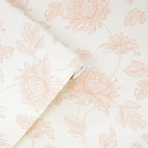 Laura Ashley Stratton Plaster Pink Wallpaper Roll