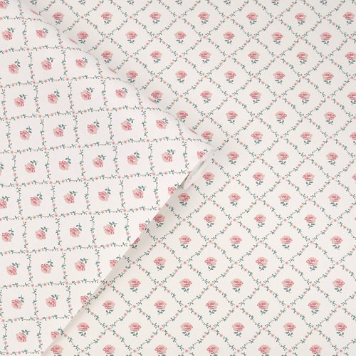 Laura Ashley Kate Coral Pink Wallpaper Roll