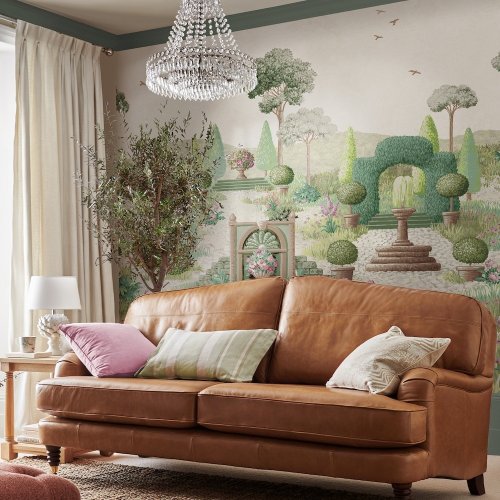 Laura Ashley Naunton Folly Fern Green Wall Mural Room