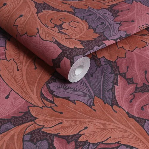 Morris at Home Acanthus Plum Wallpaper Roll