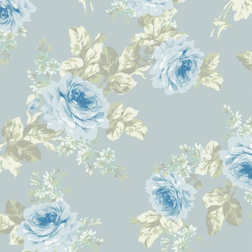 Rachel Ashwell Royal Bouquet Blue Wallpaper