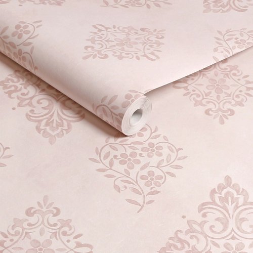 Rachel Ashwell Diamond Motif Pink Wallpaper Roll