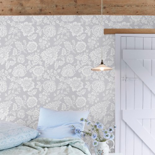 Rachel Ashwell Stipple Grey Wallpaper Room