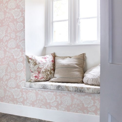 Rachel Ashwell Stipple Pink Wallpaper Room