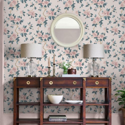 Laura Ashley Maya Linen Wallpaper Room