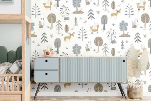 Galerie Country Animals Blue Wallpaper Room